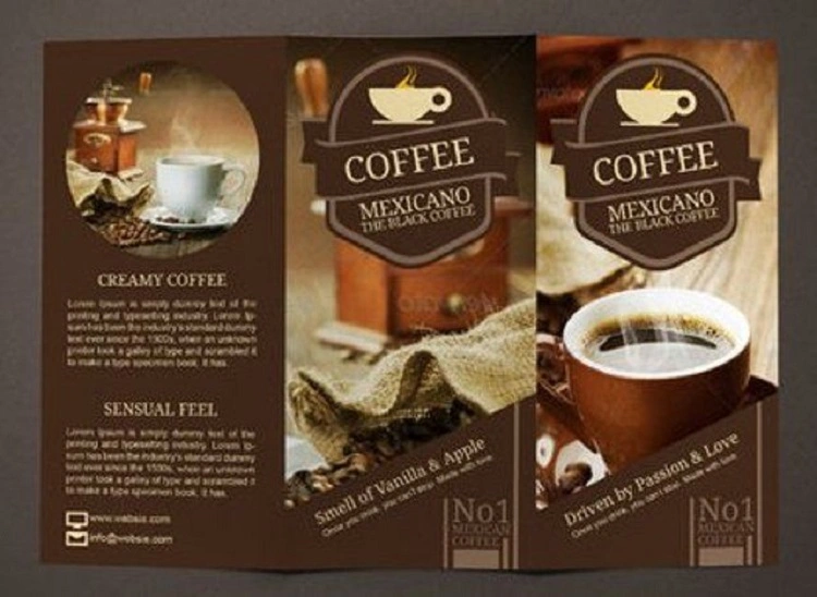 contoh gambar iklan pamflet minuman kopi